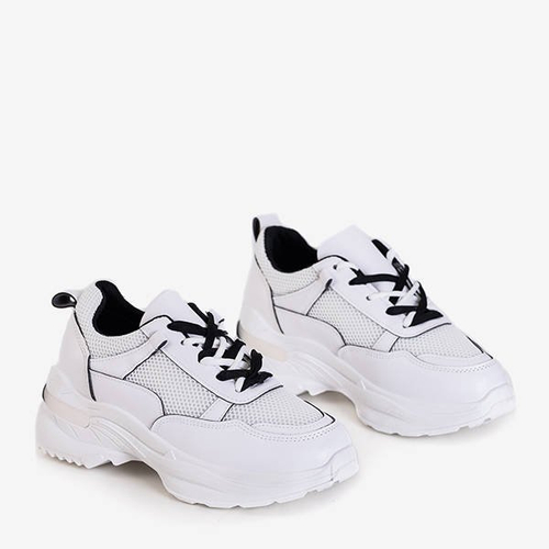 Жіноче біле спортивне взуття з чорними вставками Adira - Взуття