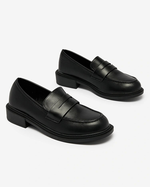 Royalfashion Класичні жіночі чорні мокасини Ojeri
