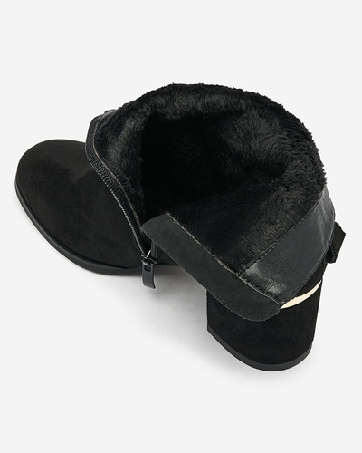 Royalfashion Dámské nízké kozačky na jehle v černé barvě Dogdas