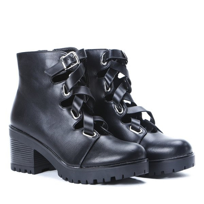 Czarne botki Debbie - Obuwie