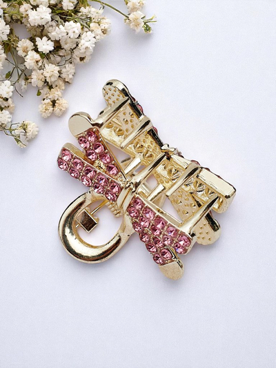 Royalfashion Заколка для волосся з камінцями золотиста Заколка
