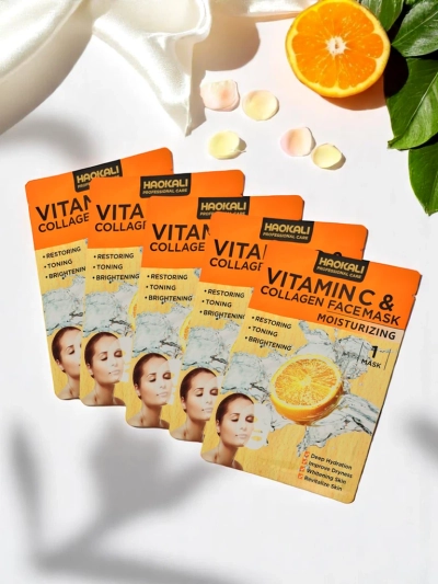 Haokali - Pleťová maska s vitaminem C a kolagenem - hydratuje, rozjasňuje a tonizuje