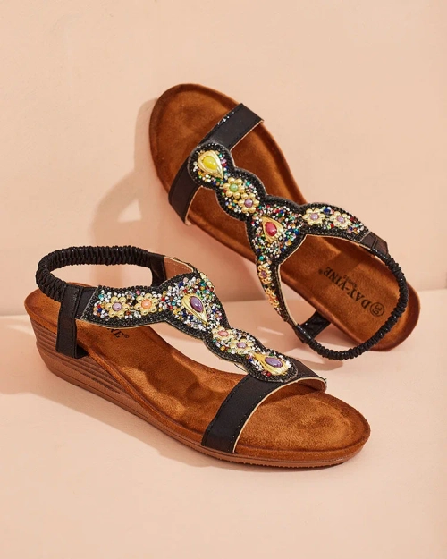 Royalfashion Жіночі босоніжки Subbel зі стразами