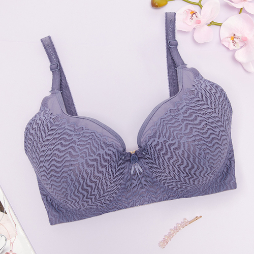 Жіночий фіолетовий бюстгальтер з мереживом - Нижня білизна