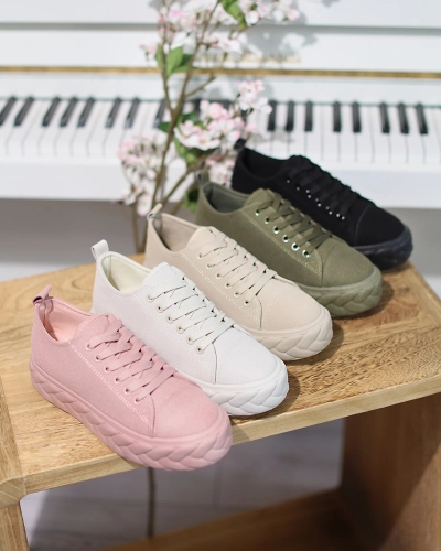 Бежеві жіночі кеди на платформі Sedix - Взуття