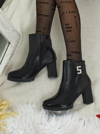 Ботильйони жіночі еко шкіряні на підборах Tavor