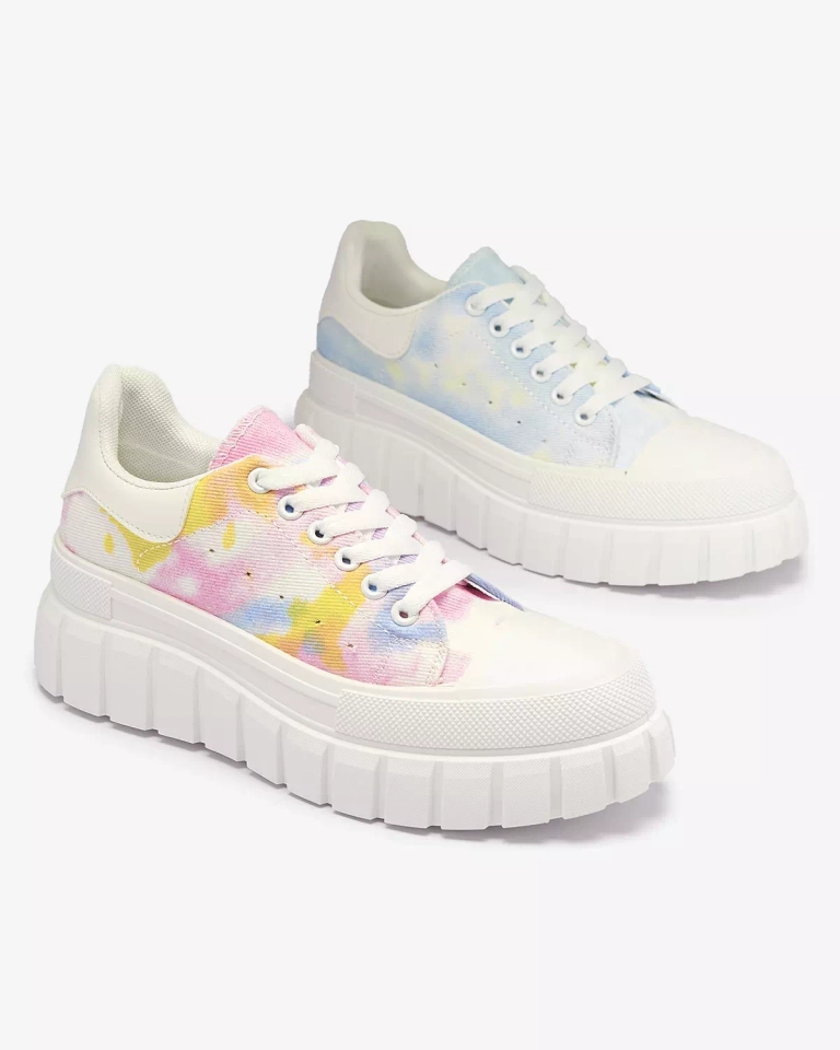 Modré dámské tenisky s potiskem Lonoll- Obuv