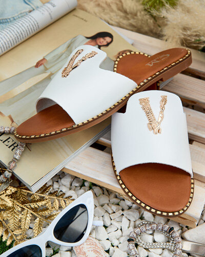 Royalfashion Жіночі шльопанці з екошкіри Cemenna