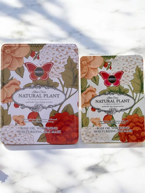 Натуральна рослина - Набір сироватки з церамідами та маски з рожі 6г+36г х 10шт