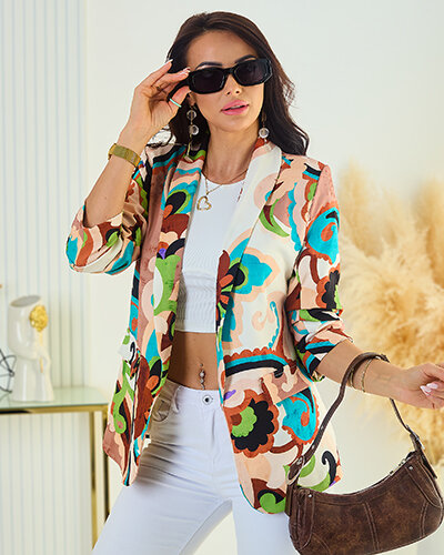 Royalfashion Dámská vzorovaná bunda