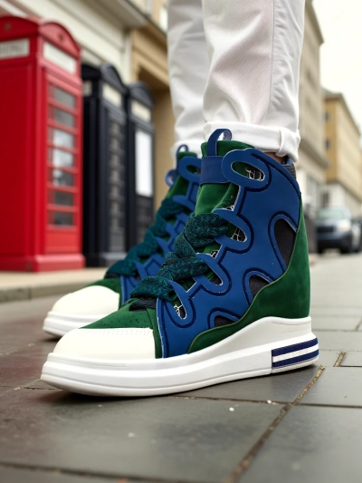 Royalfashion Vysoké sportovní boty pro ženy s skrytým klínem Oblaffi