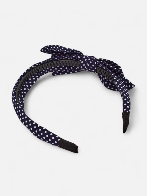 Royalfashion Жіноча пов'язка в горошок з бантиком