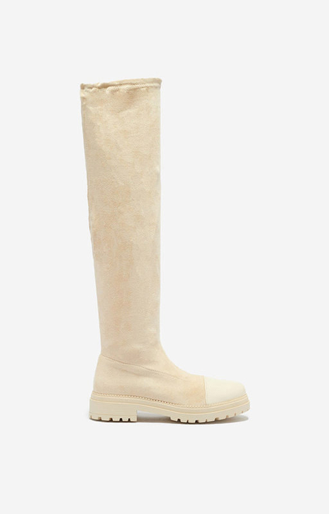 Жіночі бежеві високі чоботи Caff