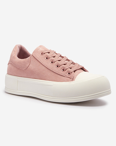 Růžové dámské semišové tenisky Zeobic- Footwear