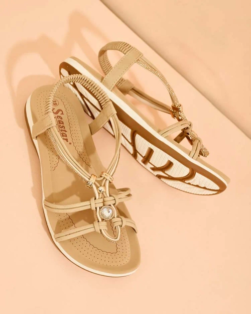 Royalfashion Жіночі босоніжки з цирконію Solin