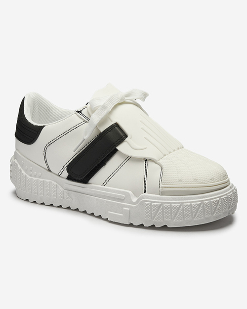 Чорно-білі жіночі спортивні кросівки з гумовими вставками Inika - Взуття