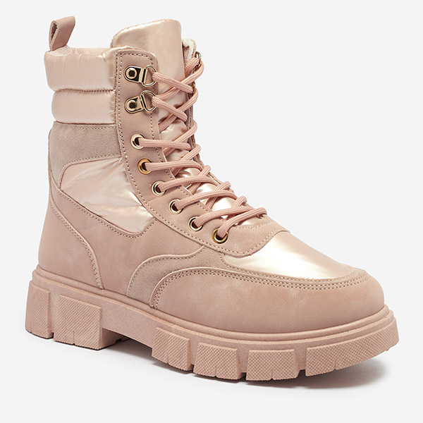 Růžové dámské zateplené boty Kasemi- Footwear