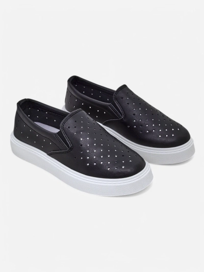 Royalfashion Perforované dámské slip-on boty Emayla