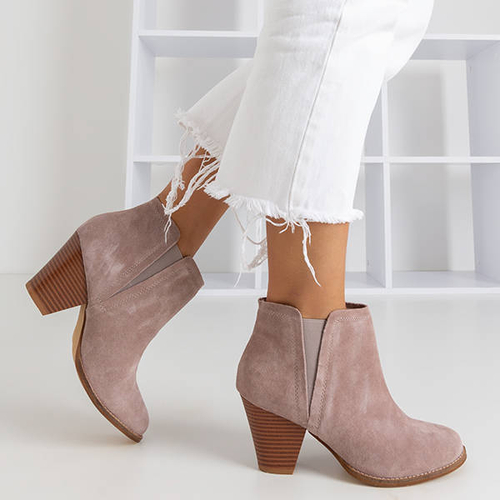 Сірі жіночі ботильйони на підборах Pererra