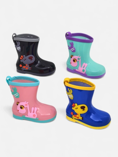 Royalfashion Dětské gumové boty s nášivkami Good Time