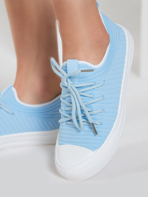 Сині жіночі ребристі кросівки Manfer- Footwear