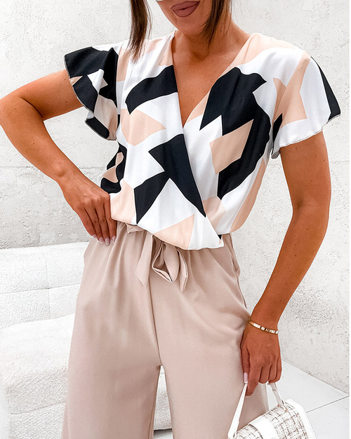 Royalfashion Довгий жіночий комбінезон з принтом