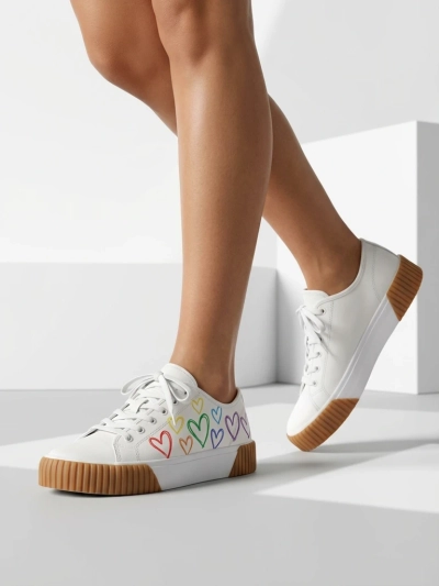 Royalfashion dámské tenisky s potiskem srdce Sercess