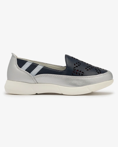 Сліпони сріблясто-блакитні для дівчаток Ewesgi- Footwear