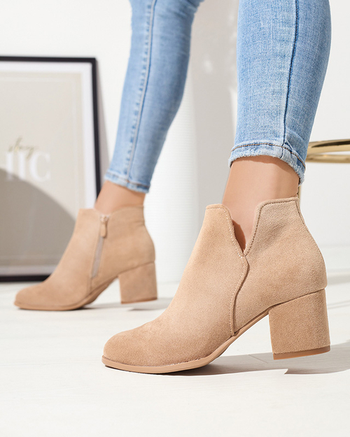 Чоботи жіночі з екозамші верблюжої Frenas - Взуття