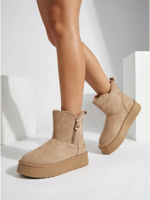 Жіночі Ботильйони Aurora Бежеві Шкіряні На Кожен День