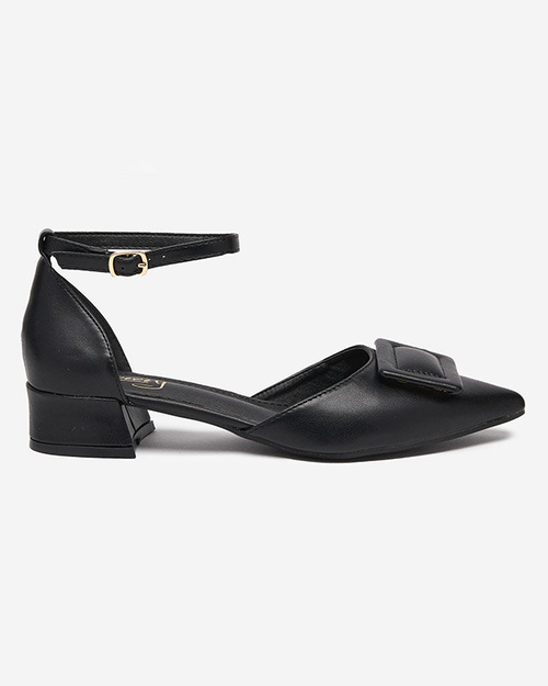 Чорні жіночі туфлі на плоскому каблуці Beriji - Туфлі