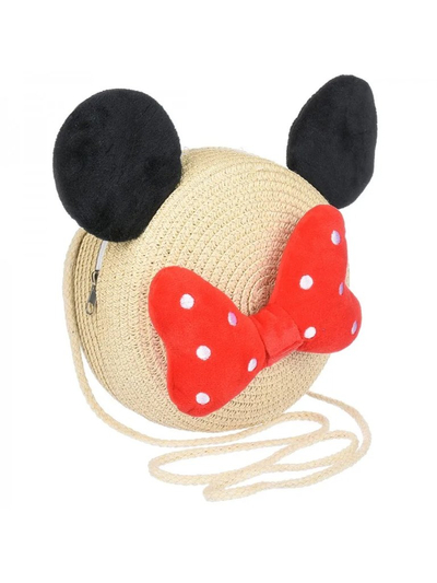 Royalfashion Malá dětská slaměná kabelka Minnie Slaměná