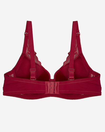 Бордовий жіночий бюстгальтер з мереживом - Lingerie