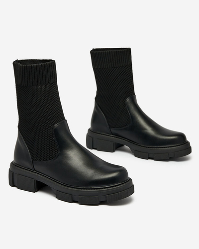 Royalfashion Чорні жіночі черевики з сіткою Xandra