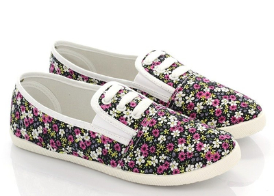 Różowe tenisówki typu slip on - Obuwie