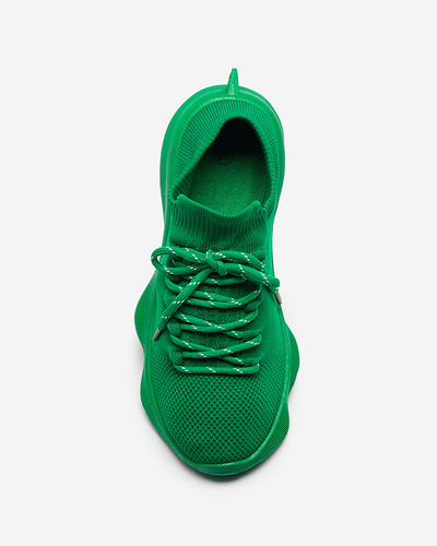 Зелені жіночі спортивні сліпони на шнурівці Oteva- Footwear