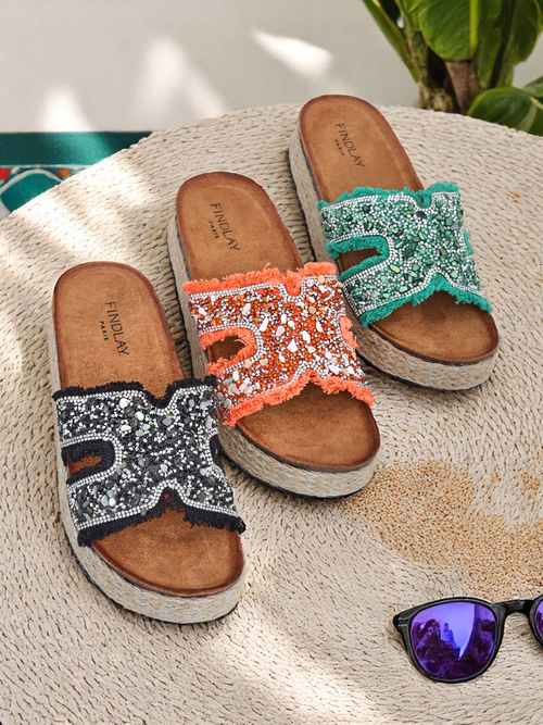 Royalfashion Жіночі шльопанці з прикрасами Candy Candy