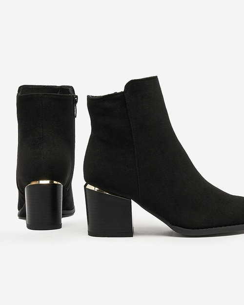 Royalfashion Чорні жіночі черевики на низькій шпильці Traestra