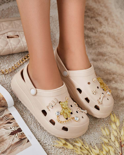 Royalfashion Dámské gumové žabky s ornamenty Fescas
