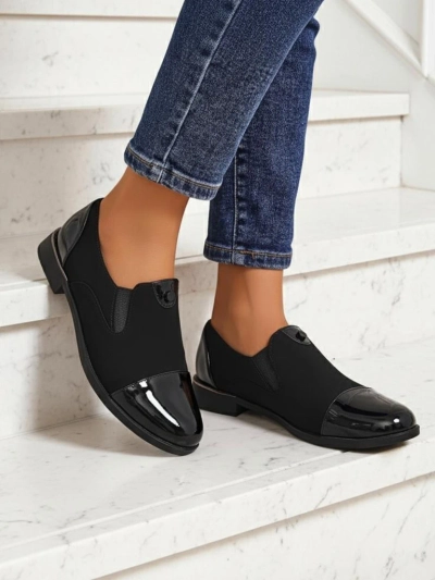 Aurelia Nero – elegantní dámské polobotky Royalfashion z matné kůže