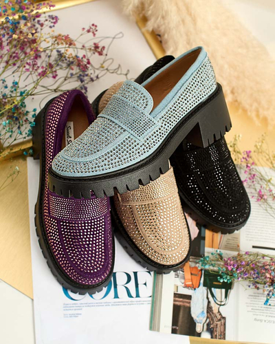 Royalfashion Dámské mokasíny se zirkony Epolls