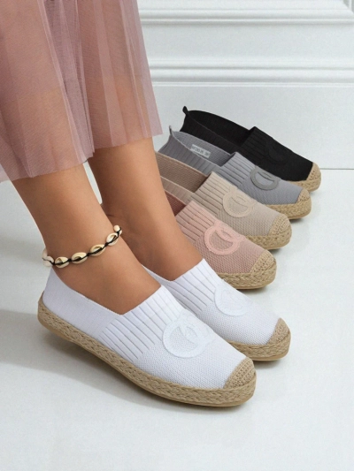 Dámské espadrilky Calista Biancha – bílé ploché z eko semiše, italský styl