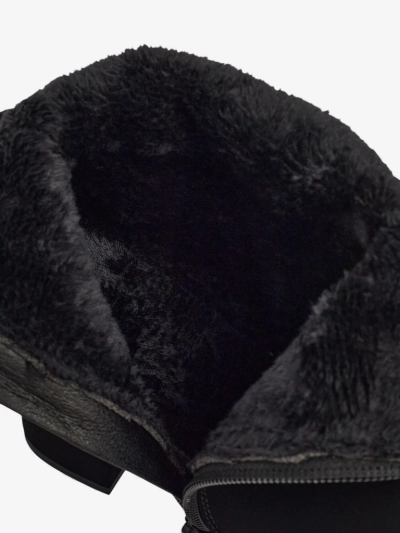 Dámské kotníkové boty z eko kůže na sloupku s krajkou Kastrelle