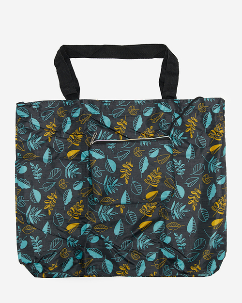 Складна сумка для покупок із саше та м'ятно-жовтим квітковим візерунком - Аксесуари