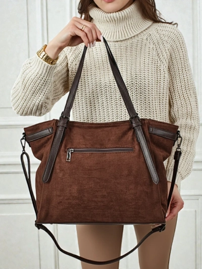 Dámská shopper kabelka eko semišová Daville