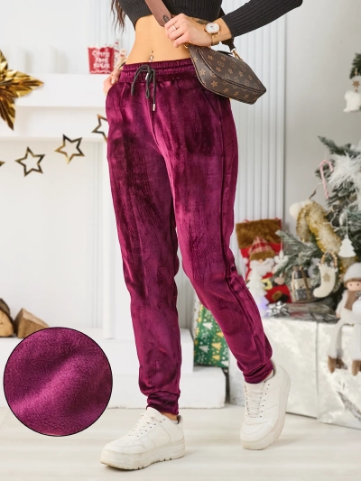 Royalfashion Dámské tepláky s fleece podšívkou