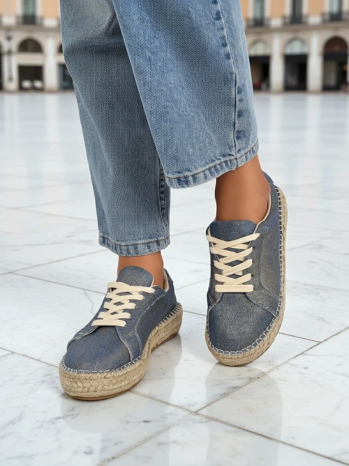 Aurelia Denim Espadrillos – жіночі снікерси з плоским каблуком та тканини
