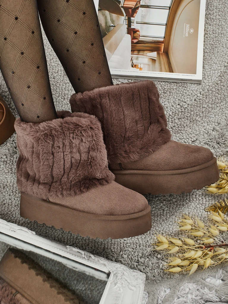 Dámské boty a'la sněhule s kožešinou Irelle