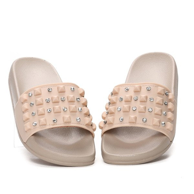 Béžové žabky se zirkony Sierra- Footwear 1