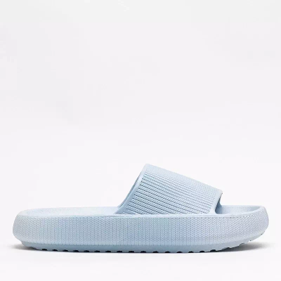 VÝSTUP Modré gumové pantofle s ražbou Olinda - Obuv